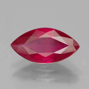 Rubí rojo natural de 1,59 ct, marquesa, SI