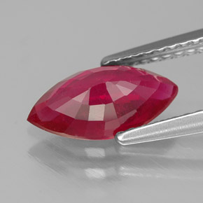 Rubí rojo natural de 1,59 ct, marquesa, SI