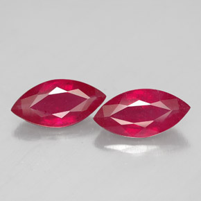 Gemas de rubí rosa natural de  ct, marquesa, SI