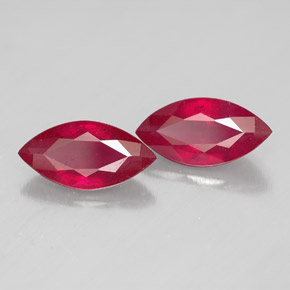 Gemas de rubí rosa natural de  ct, marquesa, SI