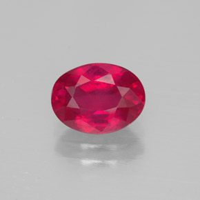 Rubí rojo natural de 1,62 ct, corte óvalo, SI