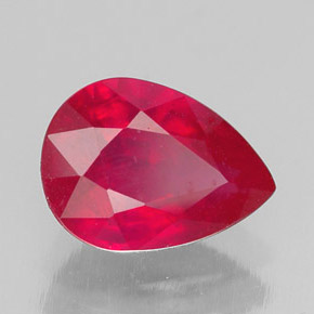 Rubí rojo natural de 1,42 ct, en forma de pera, SI