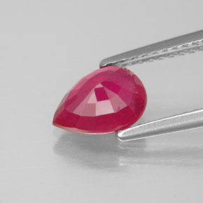 Rubí rojo natural de 1,54 ct, en forma de pera, SI