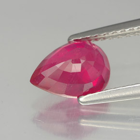 Rubí rojo natural de 1,58 ct, en forma de pera, SI