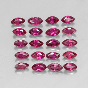 Gemas de rubí rojo natural de  ct, marquesa, VS-SI