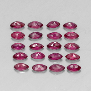 Gemas de rubí rojo natural de  ct, marquesa, VS-SI