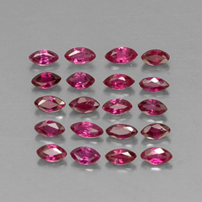 Gemas de rubí rojo natural de  ct, marquesa, VS-SI