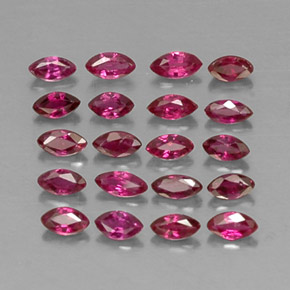Gemas de rubí rojo natural de  ct, marquesa, VS-SI