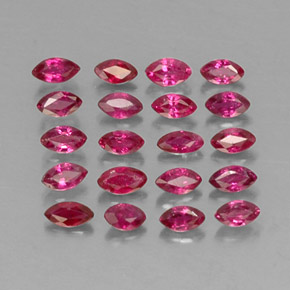 Gemas de rubí rojo natural de  ct, marquesa, VS-SI
