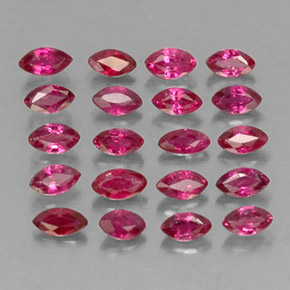 Gemas de rubí rojo natural de  ct, marquesa, VS-SI