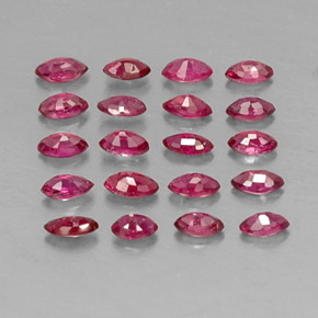 Gemas de rubí rojo natural de  ct, marquesa, VS-SI