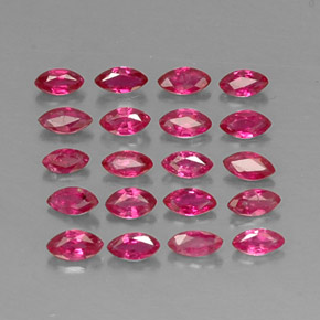 Gemas de rubí rojo natural de  ct, marquesa, VS-SI