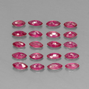 Gemas de rubí rojo natural de  ct, marquesa, VS-SI