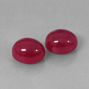 Gemas de rubí rojo natural de  ct, transparente, transparente / translúcido