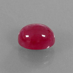 Rubí rojo natural de 3,30 ct, transparente, transparente / translúcido