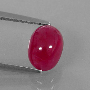 Rubí rojo natural de 3,30 ct, transparente, transparente / translúcido