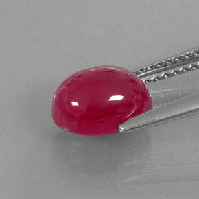 Rubí rojo natural de 3,30 ct, transparente, transparente / translúcido