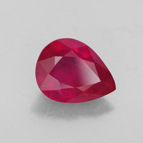 Rubí rojo natural de 2,06 ct, en forma de pera, SI