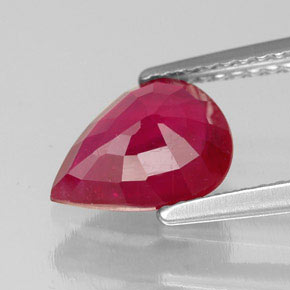 Rubí rojo natural de 1,94 ct, en forma de pera, SI