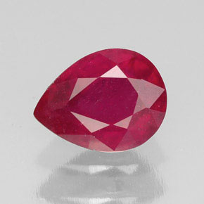 Rubí rojo natural de 2,14 ct, en forma de pera, SI