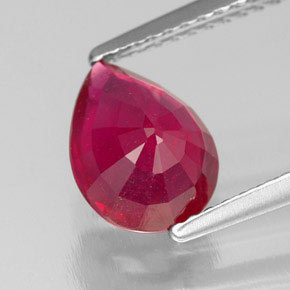 Rubí rojo natural de 2,14 ct, en forma de pera, SI