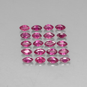 Gemas de rubí rojo natural de  ct, marquesa, VS-SI
