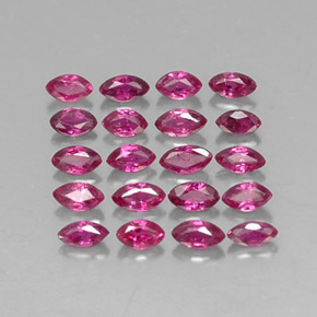 Gemas de rubí rojo natural de  ct, marquesa, VS-SI