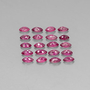 Gemas de rubí rojo natural de  ct, marquesa, VS-SI