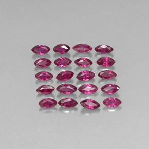 Gemas de rubí rojo natural de  ct, marquesa, VS-SI