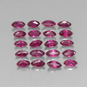 Gemas de rubí rojo natural de  ct, marquesa, VS-SI