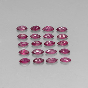 Gemas de rubí rojo natural de  ct, marquesa, VS-SI