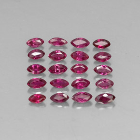 Gemas de rubí rojo natural de  ct, marquesa, VS-SI