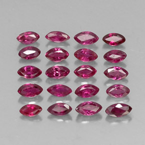Gemas de rubí rojo natural de  ct, marquesa, VS-SI
