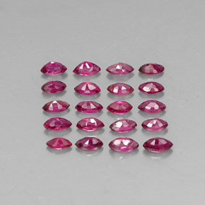 Gemas de rubí rojo natural de  ct, marquesa, VS-SI