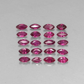 Gemas de rubí rojo natural de  ct, marquesa, VS-SI