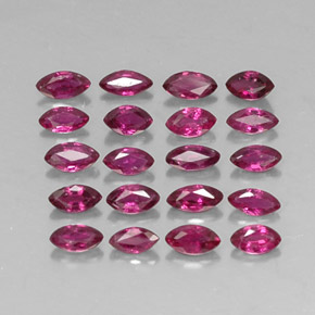 Gemas de rubí rojo natural de  ct, marquesa, VS-SI