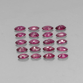 Gemas de rubí rojo natural de  ct, marquesa, VS-SI