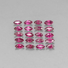 Gemas de rubí rojo natural de  ct, marquesa, VS-SI