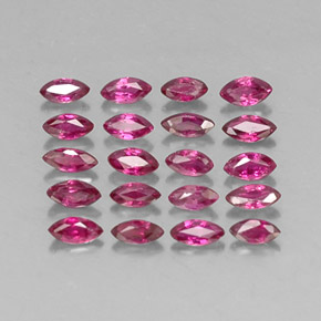 Gemas de rubí rojo natural de  ct, marquesa, VS-SI