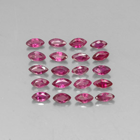 Gemas de rubí rojo natural de  ct, marquesa, VS-SI