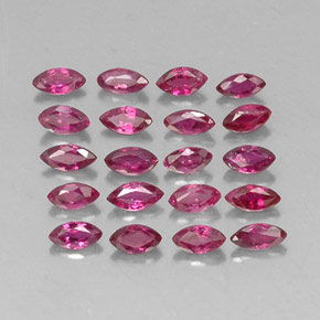 Gemas de rubí rojo natural de  ct, marquesa, VS-SI