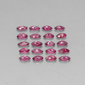 Gemas de rubí rojo natural de  ct, marquesa, VS-SI