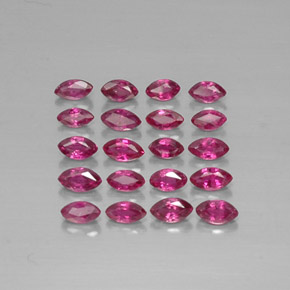 Gemas de rubí rojo natural de  ct, marquesa, VS-SI