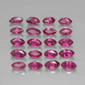 Gemas de rubí rojo natural de  ct, marquesa, VS-SI