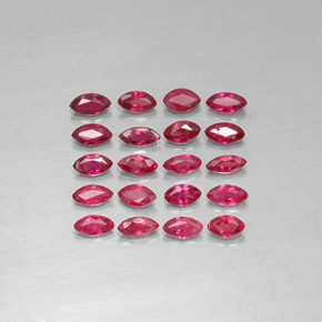 Gemas de rubí rojo natural de  ct, marquesa, VS-SI