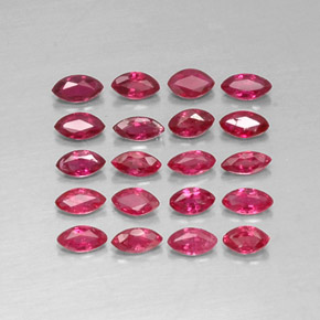 Gemas de rubí rojo natural de  ct, marquesa, VS-SI
