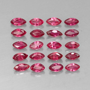 Gemas de rubí rojo natural de  ct, marquesa, VS-SI