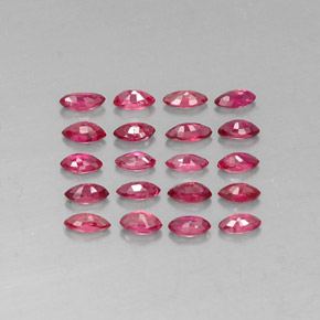 Gemas de rubí rojo natural de  ct, marquesa, VS-SI