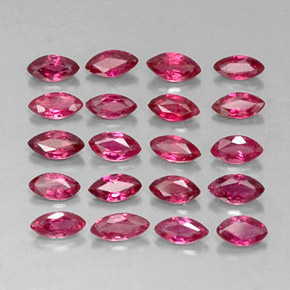 Gemas de rubí rojo natural de  ct, marquesa, VS-SI
