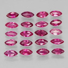 Gemas de rubí rojo natural de  ct, marquesa, VS-SI